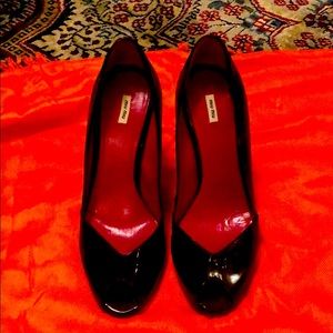 Miu Miu Open Toe Patent Leather Heels
